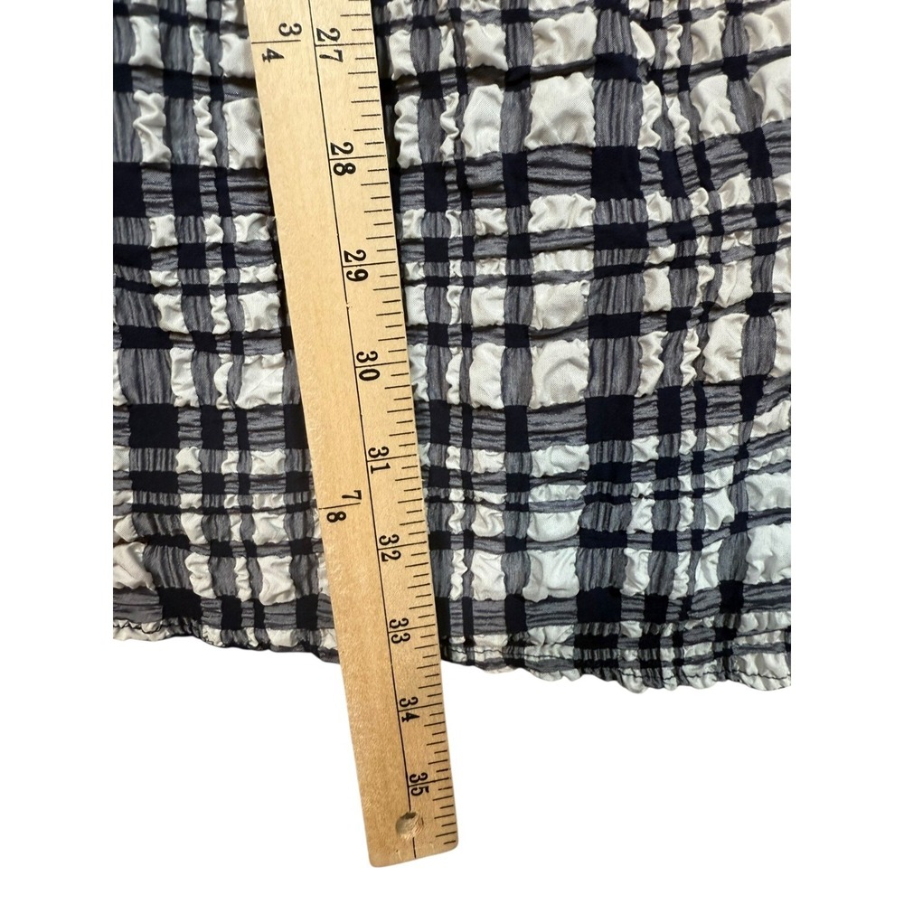 Solid and Striped Navy Babydoll Plaid Gingham Square Neck Mini Dress Size XL - Picture 8 of 8